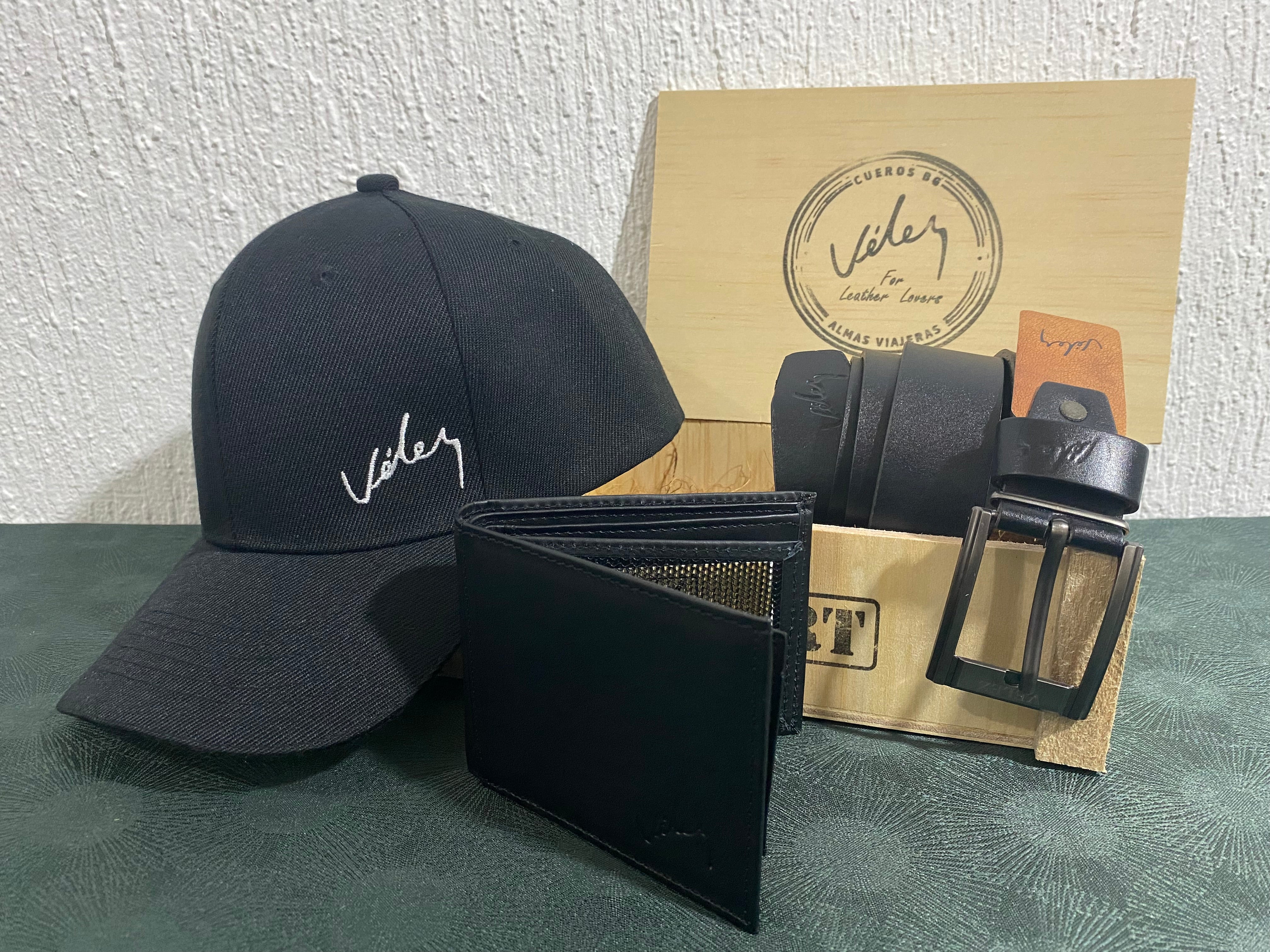Trio Velez Gorra Correa billetera Caja