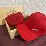 Duo Dama Gorra + Billetera Tapa + Caja